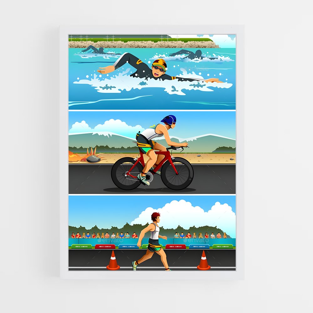 Poster Triathlon Fever – affiche Athlétisme (vue 3)